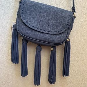 Blue tassel fringe purse brand new w tags